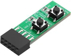 9Pin Power Reset Switch Test Adapter Board for Desktop PC Motherboard, Manual Power ON/Off & Reset Control Module for Mainboard Debugging and Testing 9Pin Power Reset Switch Test Adapter Board for Desktop PC Motherboard, Manual Power ON/Off & Reset Control Module for Mainboard Debugging and Testing