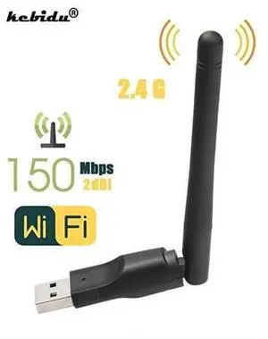 150Mbps USB 2.0 WiFi Wireless Network Adapter with Rotatable Antenna, MT7601 Chip 802.11 b/g/n USB WiFi Dongle, Portable Wireless LAN Network Card for Desktop Laptop PC 150Mbps USB 2.0 WiFi Wireless Network Adapter with Rotatable Antenna, MT7601 Chip 802.11 b/g/n USB WiFi Dongle, Portable Wireless LAN Network Card for Desktop Laptop PC