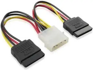 10 Pack 4 Pin IDE Molex to Dual 15 Pin SATA Power Cable, IDE to 2X Serial ATA Power Adapter Cord, Molex to SATA Splitter for SATA HDD, SSD, Optical Drives, Desktop PC Hardware Upgrade 10 Pack 4 Pin IDE Molex to Dual 15 Pin SATA Power Cable, IDE to 2X Serial ATA Power Adapter Cord, Molex to SATA Splitter for SATA HDD, SSD, Optical Drives, Desktop PC Hardware Upgrade