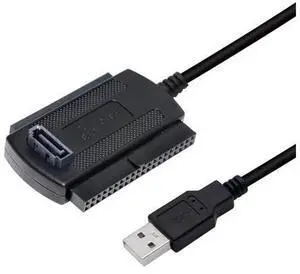 SinLoon USB 2.0 to SATA IDE Converter Cable, Multi-Functional Hard Drive Adapter Support 2.5/3.5/5.25 Inch SATA & IDE HDD SSD Optical Drive, 1.8FT Black USB to IDE SATA Hard Disk Transfer Cable SinLoon USB 2.0 to SATA IDE Converter Cable, Multi-Functional Hard Drive Adapter Support 2.5/3.5/5.25 Inch SATA & IDE HDD SSD Optical Drive, 1.8FT Black USB to IDE SATA Hard Disk Transfer Cable