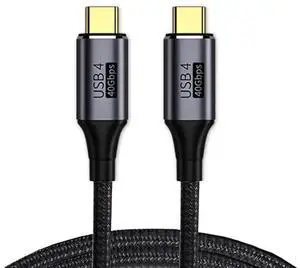 0.5M USB4 Cable, 40Gbps Data Transfer, 100W PD Charging, 8K@60Hz & 5K@60Hz Video, USB4.0 Type-C Cable Compatible with Thunderbolt 3/4, MacBook, Dell, HP, Lenovo, Samsung, Docking Station, External SSD 0.5M USB4 Cable, 40Gbps Data Transfer, 100W PD Charging, 8K@60Hz & 5K@60Hz Video, USB4.0 Type-C Cable Compatible with Thunderbolt 3/4, MacBook, Dell, HP, Lenovo, Samsung, Docking Station, External SSD