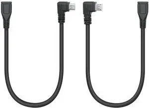 1Pair Short Micro USB Extension Cable 9Inch, 90 Degree Left & Right Angle Micro USB Male to Female Cord, Charging & Data Sync Cable for Cellphone, Tablet, MP3 Player and Other Micro USB Devices 1Pair Short Micro USB Extension Cable 9Inch, 90 Degree Left & Right Angle Micro USB Male to Female Cord, Charging & Data Sync Cable for Cellphone, Tablet, MP3 Player and Other Micro USB Devices