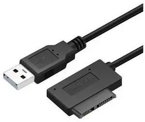 35CM Slimline SATA USB 2.0 Adapter Cable, 6P+7P 13Pin Slim SATA to USB 2.0 Converter for CD DVD ROM Optical Drive, Compatible with PC, Laptop Notebook Slimline SATA Optical Drive 35CM Slimline SATA USB 2.0 Adapter Cable, 6P+7P 13Pin Slim SATA to USB 2.0 Converter for CD DVD ROM Optical Drive, Compatible with PC, Laptop Notebook Slimline SATA Optical Drive