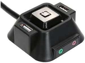 USB 2.0 External Desktop PC Power Reset Switch with Audio Port, Multifunction Computer On/Off Reset Button Extension Switch, Plug and Play for PC Case, Model eokCXOY USB 2.0 External Desktop PC Power Reset Switch with Audio Port, Multifunction Computer On/Off Reset Button Extension Switch, Plug and Play for PC Case, Model eokCXOY