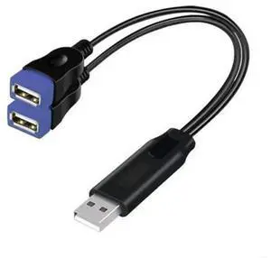 USB Splitter Cable, USB Male to Dual USB Female Adapter Cord, USB Extension Splitter for Charging & Data Transfer USB Splitter Cable, USB Male to Dual USB Female Adapter Cord, USB Extension Splitter for Charging & Data Transfer