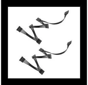 2PCS 15Pin SATA Power Splitter Cable, SATA 15Pin Male to 5 Female Hard Drive Power Extension Adapter Cord, Internal PSU Power Cable for 2.5" 3.5" HDD SSD Optical Drive, Desktop PC Storage Expansion 2PCS 15Pin SATA Power Splitter Cable, SATA 15Pin Male to 5 Female Hard Drive Power Extension Adapter Cord, Internal PSU Power Cable for 2.5" 3.5" HDD SSD Optical Drive, Desktop PC Storage Expansion