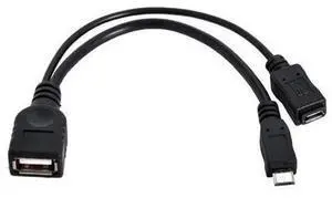 USB 2.0 OTG Adapter Cable, USB A Male to Micro USB OTG Cord with Extra Micro USB Power Supply Port, Supports Data Sync and Simultaneous Charging for Android Phones, Tablets USB 2.0 OTG Adapter Cable, USB A Male to Micro USB OTG Cord with Extra Micro USB Power Supply Port, Supports Data Sync and Simultaneous Charging for Android Phones, Tablets
