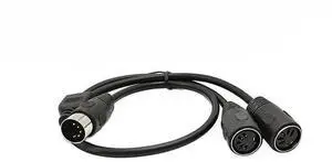 0.5m DIN 5-Pin MIDI Y Splitter Cable, MIDI 5Pin Male to Dual DIN 5 Female Audio Extension Cord, D5P M-2F Adapter Cable for MIDI Synthesizer, Electronic Keyboard, Music Production Equipment 0.5m DIN 5-Pin MIDI Y Splitter Cable, MIDI 5Pin Male to Dual DIN 5 Female Audio Extension Cord, D5P M-2F Adapter Cable for MIDI Synthesizer, Electronic Keyboard, Music Production Equipment