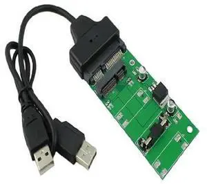 1.8 inch mSATA to SATA Adapter Card with 7+15Pin Port, mSATA to USB 2.0 Converter Kit, Comes with SATA to USB2.0 Cable for 1.8" mSATA SSD External Storage Connection 1.8 inch mSATA to SATA Adapter Card with 7+15Pin Port, mSATA to USB 2.0 Converter Kit, Comes with SATA to USB2.0 Cable for 1.8" mSATA SSD External Storage Connection