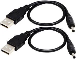 2 Pack 28CM USB 2.0 A Male to DC 3.5x1.35mm Male Power Cable, 11 Inch 5V DC Barrel Jack Charging Cord, USB to DC Power Adapter Wire for Tablet, Electronic Dog, Access Control and Attendance Machine 2 Pack 28CM USB 2.0 A Male to DC 3.5x1.35mm Male Power Cable, 11 Inch 5V DC Barrel Jack Charging Cord, USB to DC Power Adapter Wire for Tablet, Electronic Dog, Access Control and Attendance Machine
