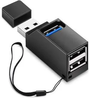 USB 3.0 Hub, 3 Port USB Splitter Multiport Expander Adapter, Black USB Hub with 1 USB3.0 + 2 USB2.0 Ports, Compatible for Laptop, Mouse, Keyboard, Printer, Flash Drive, Xbox and USB Devices USB 3.0 Hub, 3 Port USB Splitter Multiport Expander Adapter, Black USB Hub with 1 USB3.0 + 2 USB2.0 Ports, Compatible for Laptop, Mouse, Keyboard, Printer, Flash Drive, Xbox and USB Devices