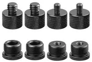Microphone Stand Thread Adapter Set for Mic Boom Arm, 5/8 Female to 3/8 Male, 5/8 Female to 1/4 Male Screw Converters, Universal Mic Stand Thread Screw Accessories for Recording Studio Microphones Microphone Stand Thread Adapter Set for Mic Boom Arm, 5/8 Female to 3/8 Male, 5/8 Female to 1/4 Male Screw Converters, Universal Mic Stand Thread Screw Accessories for Recording Studio Microphones