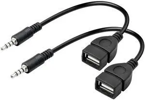 3.5mm Male Aux to USB Female MP3 Decoder Adapter Cable, USB 2.0 U-Disk Audio Player for Car Stereo System, Auxiliary Cord Supports Playing Music from Flash Drive via Vehicle AUX Input Port 3.5mm Male Aux to USB Female MP3 Decoder Adapter Cable, USB 2.0 U-Disk Audio Player for Car Stereo System, Auxiliary Cord Supports Playing Music from Flash Drive via Vehicle AUX Input Port