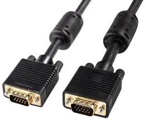 Monoprice Super VGA Cable 10 Feet Black, Male to Male VGA Monitor Cable with Ferrite Cores & Gold-Plated Connectors, High Resolution VGA Cord for Monitors, Projectors, Desktops & Laptops Monoprice Super VGA Cable 10 Feet Black, Male to Male VGA Monitor Cable with Ferrite Cores & Gold-Plated Connectors, High Resolution VGA Cord for Monitors, Projectors, Desktops & Laptops