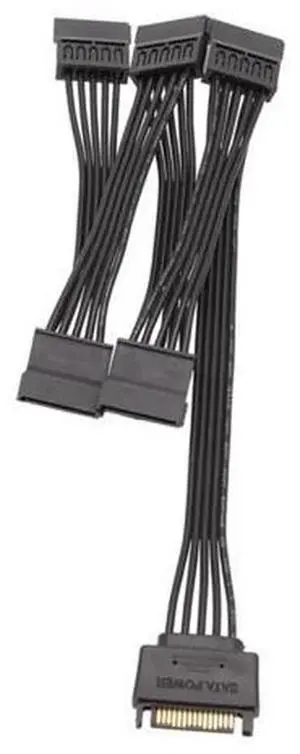 60CM SATA 15Pin Power Y Splitter Extension Cable, 1 Male to 5 Female SATA Power Adapter Cord, Internal Hard Drive Power Expansion Cable for HDD, SSD, Optical Drives in Desktop PC 60CM SATA 15Pin Power Y Splitter Extension Cable, 1 Male to 5 Female SATA Power Adapter Cord, Internal Hard Drive Power Expansion Cable for HDD, SSD, Optical Drives in Desktop PC