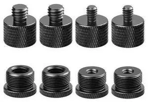 Microphone Boom Arm Stand Screw Adapter Set, Mic Thread Convertors, 5/8 Inch Female to 3/8 Male & 5/8 Female to 1/4 Male Thread Adapters for Microphone Stand, Recording Mic Mount, Live Streaming Audio Microphone Boom Arm Stand Screw Adapter Set, Mic Thread Convertors, 5/8 Inch Female to 3/8 Male & 5/8 Female to 1/4 Male Thread Adapters for Microphone Stand, Recording Mic Mount, Live Streaming Audio