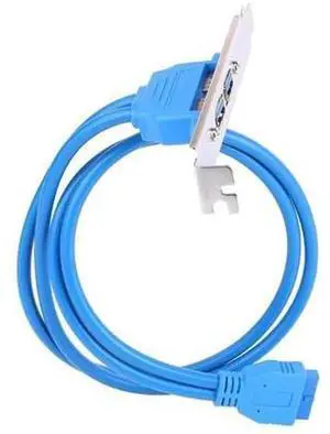 USB 3.0 Dual Port PCI Bracket Cable, 20Pin Internal Header to External USB3.0 Type-A Female Ports, Motherboard Front Panel Header Extension Adapter for PC Chassis Rear Expansion USB 3.0 Dual Port PCI Bracket Cable, 20Pin Internal Header to External USB3.0 Type-A Female Ports, Motherboard Front Panel Header Extension Adapter for PC Chassis Rear Expansion