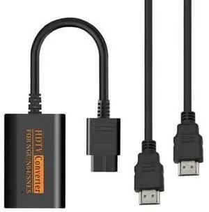 NGC/SNES/N64 to HDMI-Compatible Converter Adapter, Digital Video Audio Conversion for Nintendo 64, GameCube, SNES Console, Plug and Play, Full Digital Signal Output for Retro Game Display NGC/SNES/N64 to HDMI-Compatible Converter Adapter, Digital Video Audio Conversion for Nintendo 64, GameCube, SNES Console, Plug and Play, Full Digital Signal Output for Retro Game Display
