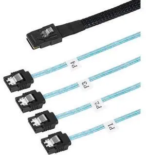 1M Mini SAS SFF-8087 36Pin Male to 4X SATA 7Pin Female Fan-Out Cable, 3.3FT Internal Multi-Lane Breakout Cable for RAID Controller, Server HDD SSD Storage Connection 1M Mini SAS SFF-8087 36Pin Male to 4X SATA 7Pin Female Fan-Out Cable, 3.3FT Internal Multi-Lane Breakout Cable for RAID Controller, Server HDD SSD Storage Connection