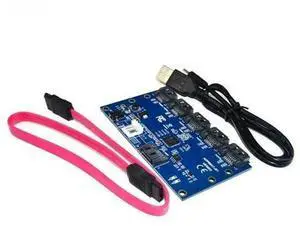 1 to 5 Port SATA 3.0 Expansion Card, Motherboard SATA Port Multiplier Riser Hub Adapter, High Speed SATA Controller Card for Desktop PC Hard Drives HDD & SSD Storage Expansion 1 to 5 Port SATA 3.0 Expansion Card, Motherboard SATA Port Multiplier Riser Hub Adapter, High Speed SATA Controller Card for Desktop PC Hard Drives HDD & SSD Storage Expansion