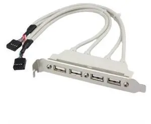 4 Port USB 2.0 to 9 Pin Motherboard Header Bracket Extension Cable, Front Panel USB Adapter Baffle Cord, Internal USB Hub Extension Line for Desktop Computer Case Expansion 4 Port USB 2.0 to 9 Pin Motherboard Header Bracket Extension Cable, Front Panel USB Adapter Baffle Cord, Internal USB Hub Extension Line for Desktop Computer Case Expansion