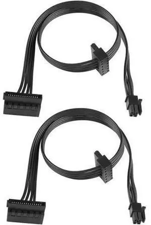 ATX Mini 4-Pin to 2X Right Angle 15Pin SATA Power Splitter Cable, Motherboard SATA Power Extension Cord for HDD, SSD & Optical Drives, 45cm Length, 2 Pack ATX Mini 4-Pin to 2X Right Angle 15Pin SATA Power Splitter Cable, Motherboard SATA Power Extension Cord for HDD, SSD & Optical Drives, 45cm Length, 2 Pack