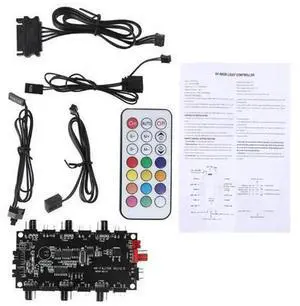 5V ARGB PWM Magnetic Hub with Wireless Remote Controller, 8 Ports Addressable RGB RGBW Lighting Hub, Magnetic LED Fan Controller for PC Case ARGB Strips, RGB Cooling Fans 5V ARGB PWM Magnetic Hub with Wireless Remote Controller, 8 Ports Addressable RGB RGBW Lighting Hub, Magnetic LED Fan Controller for PC Case ARGB Strips, RGB Cooling Fans