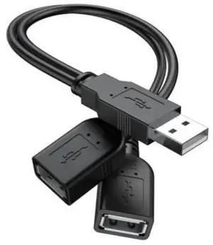 2025 Upgraded USB 2.0 Male to Dual USB Female YSplitter Cable, USBA 1to2 Power Extension Adapter Cord, for Power Supply Only, Not Support CarPlay & Android Auto Data Connection 2025 Upgraded USB 2.0 Male to Dual USB Female YSplitter Cable, USBA 1to2 Power Extension Adapter Cord, for Power Supply Only, Not Support CarPlay & Android Auto Data Connection
