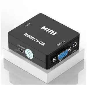 VGA2HDMIWhite VGA to HDMI Converter with 3.5mm Audio Input, 1080P Full HD AnalogtoDigital Video Audio Adapter Box for TV Box PC Laptop Connecting to HDMI Monitor Projector HDTV VGA2HDMIWhite VGA to HDMI Converter with 3.5mm Audio Input, 1080P Full HD AnalogtoDigital Video Audio Adapter Box for TV Box PC Laptop Connecting to HDMI Monitor Projector HDTV
