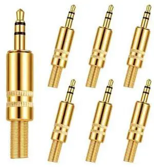 6 PCS 3.5mm Stereo Male Plug, 1/8 Inch SolderType Headphone Audio Jack Connector, Replacement Repair Plug for Damaged Earphone Cables, DIY Custom Audio Cable Assembly & Audio Equipment Maintenance 6 PCS 3.5mm Stereo Male Plug, 1/8 Inch SolderType Headphone Audio Jack Connector, Replacement Repair Plug for Damaged Earphone Cables, DIY Custom Audio Cable Assembly & Audio Equipment Maintenance