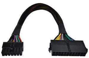 12Inch(30cm) Braided Sleeved 24Pin to 14Pin ATX PSU Main Power Adapter Cable, ATX 24Pin Female to 14Pin Male Convert Cord for Proprietary Motherboards, PC Workstation and Server Hardware Upgrade 12Inch(30cm) Braided Sleeved 24Pin to 14Pin ATX PSU Main Power Adapter Cable, ATX 24Pin Female to 14Pin Male Convert Cord for Proprietary Motherboards, PC Workstation and Server Hardware Upgrade