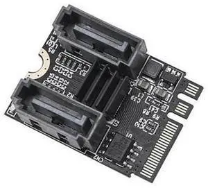 M.2 A+E Key to 2Port SATA 3.0 Expansion Adapter Card, M.2 2230 A+E Slot to Dual SATA Converter, Add Extra 6Gbps SATA Ports for HDD SSD Storage Expansion on Desktop Motherboard M.2 A+E Key to 2Port SATA 3.0 Expansion Adapter Card, M.2 2230 A+E Slot to Dual SATA Converter, Add Extra 6Gbps SATA Ports for HDD SSD Storage Expansion on Desktop Motherboard