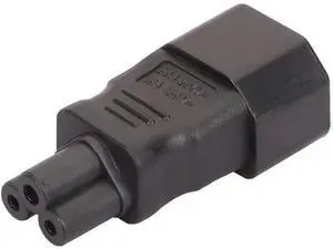 IEC320 C14 to C5 Power Adapter, Universal IEC Socket Power Converter for Computer TV PDU UPS, C14 Male to C5 Female Mains Power Adaptor for RackMount Equipment Power Connection IEC320 C14 to C5 Power Adapter, Universal IEC Socket Power Converter for Computer TV PDU UPS, C14 Male to C5 Female Mains Power Adaptor for RackMount Equipment Power Connection