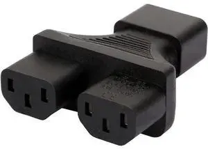 IEC320 C14 to Dual C13 Power Adapter, Universal IEC Socket YType Power Splitter for Computer, Monitor, TV, Server, PDU, UPS, RackMount Gear, 10A 250V IEC 320 Converter for Standard C13 Peripherals IEC320 C14 to Dual C13 Power Adapter, Universal IEC Socket YType Power Splitter for Computer, Monitor, TV, Server, PDU, UPS, RackMount Gear, 10A 250V IEC 320 Converter for Standard C13 Peripherals