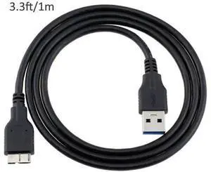 USB 3.0 A Male to Micro B Cable, 3.3FT HighSpeed Data Sync Charging Cord, Replacement Cable Compatible with WD My Passport & Elements Portable External Hard Drives and MicroB Storage Devices USB 3.0 A Male to Micro B Cable, 3.3FT HighSpeed Data Sync Charging Cord, Replacement Cable Compatible with WD My Passport & Elements Portable External Hard Drives and MicroB Storage Devices