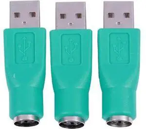 3Pack USB to PS2 Adapter Converter, USBA 4Pin to PS/2 6Pin Jack Connector for Old PS2 Keyboard Mouse, PlugandPlay Converter for Desktop PC Laptop Notebook Lacking Native PS2 Interface 3Pack USB to PS2 Adapter Converter, USBA 4Pin to PS/2 6Pin Jack Connector for Old PS2 Keyboard Mouse, PlugandPlay Converter for Desktop PC Laptop Notebook Lacking Native PS2 Interface