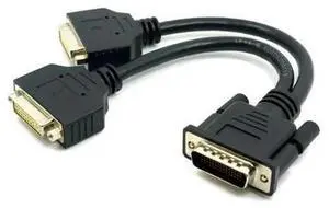 DMS59 Male to Dual DVI 24+5 Female Splitter Cable, DMS 59 Adapter Extension Cord for Graphics Card, Connect Two DVI Monitors to DMS59 Port Video Output Desktop Display Connection DMS59 Male to Dual DVI 24+5 Female Splitter Cable, DMS 59 Adapter Extension Cord for Graphics Card, Connect Two DVI Monitors to DMS59 Port Video Output Desktop Display Connection