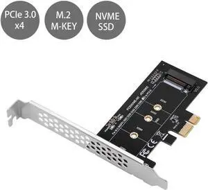 NVMe M.2 MKey to PCIE 3.0 X1 Host Controller Expansion Card, M2 NGFF PCIe Adapter Supports NVMe/AHCI SSD 2230/2242/2260/2280 with LowProfile Chassis Bracket NVMe M.2 MKey to PCIE 3.0 X1 Host Controller Expansion Card, M2 NGFF PCIe Adapter Supports NVMe/AHCI SSD 2230/2242/2260/2280 with LowProfile Chassis Bracket