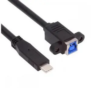 30cm USB 3.0 TypeB Female to USBC Male Extension Cable, 5Gbps HighSpeed Data Transfer Cord for SSD Drives, External Disk, Cameras, Printer & USBC Host Device Connection 30cm USB 3.0 TypeB Female to USBC Male Extension Cable, 5Gbps HighSpeed Data Transfer Cord for SSD Drives, External Disk, Cameras, Printer & USBC Host Device Connection