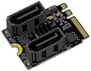 M.2 Key A+E to SATA 3.0 Expansion Adapter Card, M2 to SATA3.0 Converter Board for Adding SATA HDD SSD Storage, Fit for Desktop PC, Small Servers and Consumer Electronic Devices M.2 Key A+E to SATA 3.0 Expansion Adapter Card, M2 to SATA3.0 Converter Board for Adding SATA HDD SSD Storage, Fit for Desktop PC, Small Servers and Consumer Electronic Devices