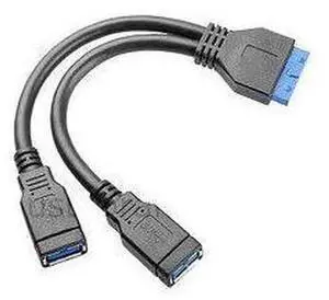 Motherboard USB 3.0 19Pin to Dual USB3.0 Ports Adapter Cable (CAB100), Internal 20Pin Header to Double USBA Female Extension Cord for Desktop PC FrontRear Panel Expansion Motherboard USB 3.0 19Pin to Dual USB3.0 Ports Adapter Cable (CAB100), Internal 20Pin Header to Double USBA Female Extension Cord for Desktop PC FrontRear Panel Expansion