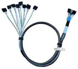 MCIO x8 SFFTA1016 74Pin to 8×SATA 7Pin Breakout Cable, 75CM MCIO Host RAID to SATA Target HD Cord for Server Storage HDD SSD Connection MCIO x8 SFFTA1016 74Pin to 8×SATA 7Pin Breakout Cable, 75CM MCIO Host RAID to SATA Target HD Cord for Server Storage HDD SSD Connection