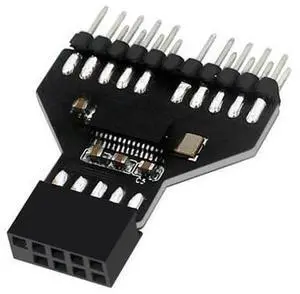 2Pcs/Lot Motherboard USB2.0 9Pin Header 1to2 Splitter Extension Cable Adapter, Internal Mainboard USB 2.0 9Pin Header Converter for PC Chassis FrontPanel USB Port Expansion 2Pcs/Lot Motherboard USB2.0 9Pin Header 1to2 Splitter Extension Cable Adapter, Internal Mainboard USB 2.0 9Pin Header Converter for PC Chassis FrontPanel USB Port Expansion