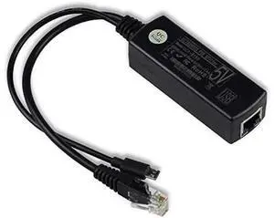 UCTRONICS IEEE 802.3af Micro USB Active PoE Splitter,Power Over Ethernet 48V to 5V 2.4A PoE Power Supply Adapter,for Raspberry Pi 2 3B+,Tablets,Dropcam and Micro USB Powered Devices UCTRONICS IEEE 802.3af Micro USB Active PoE Splitter,Power Over Ethernet 48V to 5V 2.4A PoE Power Supply Adapter,for Raspberry Pi 2 3B+,Tablets,Dropcam and Micro USB Powered Devices