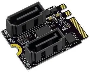M.2 A+E Key to DualPort SATA 6G Expansion Card,M.2 Key A+E to SATA 3.0 Adapter Converter Card,DriverFree M.2 to Dual SATA Interface for Adding SATA HDD SSD to Desktop Motherboard M.2 A+E Key to DualPort SATA 6G Expansion Card,M.2 Key A+E to SATA 3.0 Adapter Converter Card,DriverFree M.2 to Dual SATA Interface for Adding SATA HDD SSD to Desktop Motherboard