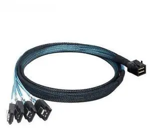 MiniHD SFF8643 to 4X SATA Reverse Breakout Cable,12Gbps Internal Server Storage Cable,Reverse Definition Wire for Connecting Motherboard SATA Ports to MiniHD SAS Server Backplane MiniHD SFF8643 to 4X SATA Reverse Breakout Cable,12Gbps Internal Server Storage Cable,Reverse Definition Wire for Connecting Motherboard SATA Ports to MiniHD SAS Server Backplane