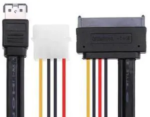 eSATA+USB Combo Dual Power Cable, eSATA +4Pin IDE Power to SATA 22Pin 7+15Pin Female Adapter Cable 5V 12V for 2.5" 3.5" SATA Hard Disk Drive eSATA+USB Combo Dual Power Cable, eSATA +4Pin IDE Power to SATA 22Pin 7+15Pin Female Adapter Cable 5V 12V for 2.5" 3.5" SATA Hard Disk Drive