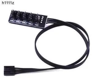 40cm 1to5 4Pin TX4 PWM Fan Splitter Hub Cable, Molex 4PWM Case Chassis CPU Cooler Fan Power Adapter Cord, MultiFan Controller Extension Wire for PC Internal Cooling 40cm 1to5 4Pin TX4 PWM Fan Splitter Hub Cable, Molex 4PWM Case Chassis CPU Cooler Fan Power Adapter Cord, MultiFan Controller Extension Wire for PC Internal Cooling