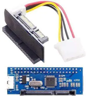IDE/PATA 40Pin Disk to SATA Female Converter PCBA Adapter for Desktop 3.5 Inch HDD, Includes 7Pin SATA Data Cable, Convert Old PATA Hard Drive to SATA Interface IDE/PATA 40Pin Disk to SATA Female Converter PCBA Adapter for Desktop 3.5 Inch HDD, Includes 7Pin SATA Data Cable, Convert Old PATA Hard Drive to SATA Interface