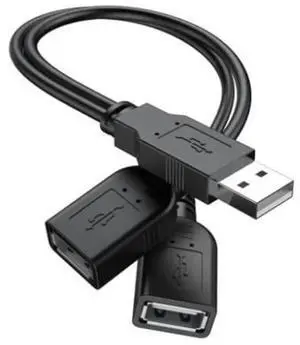 2025 Upgraded USB 2.0 A Male to 2 Dual USB Female Jack YSplitter Hub Power Extension Adapter Cable, DualPort Power Cord, Not Support CarPlay and Android Auto 2025 Upgraded USB 2.0 A Male to 2 Dual USB Female Jack YSplitter Hub Power Extension Adapter Cable, DualPort Power Cord, Not Support CarPlay and Android Auto